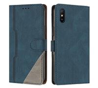 Radoo Coque pour Xiaomi Redmi 9A / 9AT, Housse Etui Portefeuille Cuir Multifonction, Fermeture Magnétique à Clapet Anti-Choc [Fonction Support] Flip Case Compatible avec Redmi 9A / 9AT (Bleu)