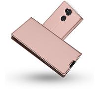 Radoo Coque Sony Xperia XA2, Ultra Mince en Cuir PU Premium Housse à Rabat Portefeuille Coque Étui de Protection Bumper Folio à Clapet avec [Fente pour Carte] pour Sony Xperia XA2 (Or Rose)