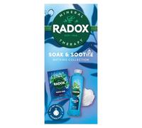 Radox Ensemble cadeau Soak & Soothe Bathing Collection avec un bain trempé, des sels de bain et une houppette de douche, parfait pour toutes les occasions, 2 pièces