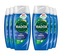 Radox Mineral Therapy Feel Awake Men Lot de 6 gels douche et shampooing 2 en 1 avec fenouil et minéraux marins 225 ml