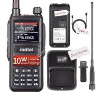 Radtel RT-470 Talkie-walkie tri-bande 10 watts 256CH Talkie-walkie Airband avec réception en bande over-the-air Radio FM NOAA