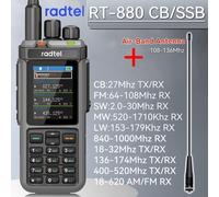 Radtel RT-880 10w Radio amateur multi-bande HF UHF VHF avec AM USB LSB CW CB LW MW SW SSB,1024 canaux,répéteur de bande transversale - Type Add air band-EURO