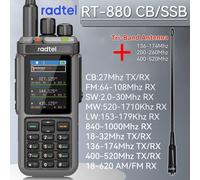 Radtel RT-880 10w Radio amateur multi-bande HF UHF VHF avec AM USB LSB CW CB LW MW SW SSB,1024 canaux,répéteur de bande transversale - Type Add tri band-EURO