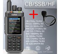 Radtel RT-880 10w Radio amateur multi-bande HF UHF VHF avec AM USB LSB CW CB LW MW SW SSB,1024 canaux,répéteur de bande transversale - Type Add speaker mic-EURO