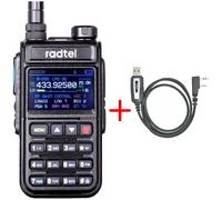 Radtel RT-890 NOAA canal météo 6 bandes jambon Amateur 2 voies Radio 999CH talkie-walkie AM Air Aviation bande couleur Scanner Marine - Type Add cable-EURO