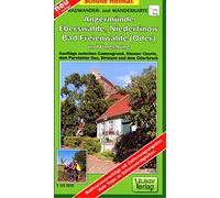 Radwander- und Wanderkarte Angermünde, Eberswalde, Niederfinow, Bad Freienwalde (Oder) und Umgebung: Ausflüge zwischen Gamengrund, Kloster Chorin, dem ... See, Wriezen und dem Oderbruch. 1:50000