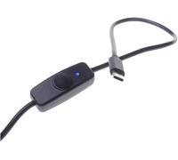 Radxa RockPi_USB-AtoC_SW Câble dalimentation [1x USB 2.0 type A mâle - 1x USB-C® mâle] 1.50 m noir avec interrupteur On/Off