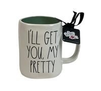 Rae Dunn Artisan Collection Tasse à café double face avec intérieur vert Inscription I'LL GET YOU MY PRETTY Wizard of Oz Wicked Witch