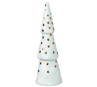 Räder 88684 Lot de 4 sapins de Noël en Porcelaine avec Accents dorés