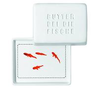 Räder Beurrier de Petit-déjeuner, Inscription « Butter bei Die Fische »