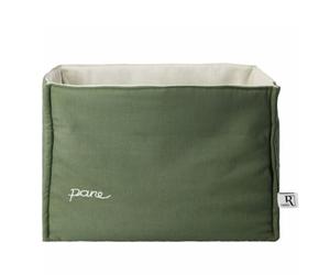 Räder Corbeille à pain en coton "pane" - Vert et blanc Cucina Italiana