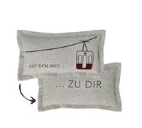 Räder Coussin « Auf dem Weg zu dir » - Design alpin avec broderie