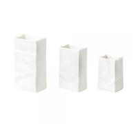 Räder Design Lot de 3 Sacs en Porcelaine Blanc Aspect Papier