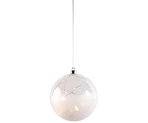 Räder [DL] Boule lumineuse XXL givrée LED D.20 cm, minuterie, IR, 2 x AAA