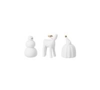 RAEDER Ensemble de figurines d'hiver 3 pièces. Blanc blanc