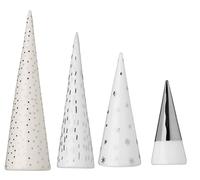 räder GmbH Lot de 4 Petites forêts d'hiver argentées.