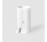 RAEDER Vase 9x13cm CHIEN ASSIS Blanc blanc