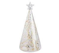 Räder Living Sapin en verre avec étoiles Doré Petit diamètre LED : 10 cm Hauteur : 22 cm