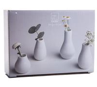 Räder Lot de 4 Mini vases Blanc.