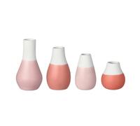 Räder Lot de 4 mini-vases pastel dans les tons rouges