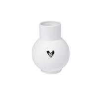 Räder Vase sphérique en forme de cœur argenté