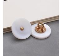 RAEF Boutons en Coquille Naturelle Noire, 10 pièces, en Nacre, à Tige Ronde en métal, pour Bricolage, Chemise, vêtements, Manteau, Accessoires de Couture