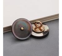 RAEF Boutons en Coquille Naturelle Noire, 10 pièces, en Nacre, à Tige Ronde en métal, pour Bricolage, Chemise, vêtements, Manteau, Accessoires de Couture