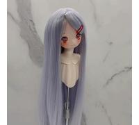 RAEF Perruque de poupée Bjd avec Frange, Longue et Lisse, Accessoires de Maquillage pour Filles, 1/3, 1/4 et 1/6