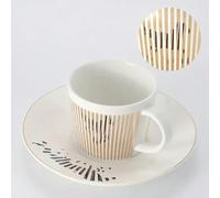 RAEF Tasse anamorphique créative Cheval 90ml-230ml, Tasse à réflexion Miroir, Service à café et à thé avec Dessous de Verre