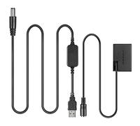 Raeisusp DSLR USB Charger Power Bank Cable + DR-E18 Dummy Battery for Canon EOS 750D Kiss X8i T6i 760D T6S 77D 800D 200D Rebel SL2 R10 R8 R50 R100