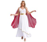 Raenseen Costume De Déesse Grecque Femme Costume De Reine Égyptienne Femme Toge Grecque Romaine Vêtement Antiquité Divinité Romain Carnaval Fête D Bourgogne L