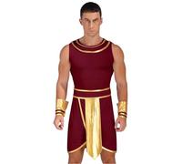 Raenseen Costume De Dieu Grec Romain Homme Toge Costume Pharaon Égyptien Masculin De Carnaval Style Ancienne Égypte Romains Et Grecs Rome Et Grèce Antique Bourgogne 3XL