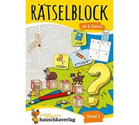 Rätselblock ab 8 Jahre, Band 2, A5-Block: Kunterbunter Rätselspaß: Labyrinthe, Fehler finden, Bilderrätsel, Punkte verbinden u.v.m.