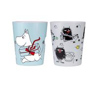 Rätt Start Tasses à emporter Mumin Picknick 20 cl. Lot de 2 Bleu-gris