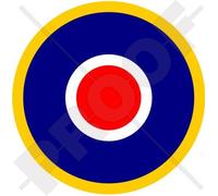 RAF Britanique Royale Armée de l'Air Type C1 Roundel Aéronef, 100mm Vinyl Sticker, Autocollant