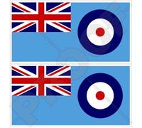 RAF Drapeau Britanique Royale Armée de l'Air Insigne Royaume-Uni, 140mm Vinyle Autocollants, x2 Stickers