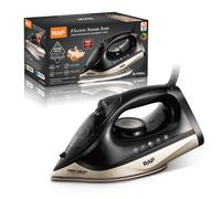 RAF Fer à repasser vapeur électrique 1600 W, semelle en céramique avec fonction pressing, fonction d'auto-nettoyage, repassage vertical, réservoir d'eau de 210 ml, pour un usage domestique et professi