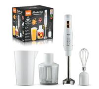 RAF Mixeur plongeant 4 en 1, 800 W, mixeur avec verre doseur, fouet et hachoir