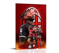 Rafael Leão Poster mural imperméable à l'eau, résistant à l'humidité, facile à installer et résistant à la décoloration, style cadre, 20 x 30 cm