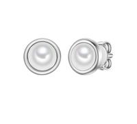 Rafaela Donata Boucles d'oreilles argent / blanc perle, Taille One Size