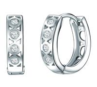 Rafaela Donata Boucles d'oreilles argent / transparent, Taille One Size