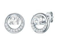 Rafaela Donata Boucles d'oreilles argent / transparent, Taille One Size