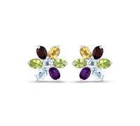 Rafaela Donata Boucles d'oreilles bleu ciel / jaune / vert / violet / argent, Taille One Size