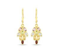 Rafaela Donata Boucles d'oreilles bleu / jaune d'or / violet, Taille One Size