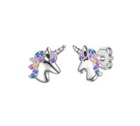 Rafaela Donata Boucles d'oreilles bleu / rose clair / rouge feu / argent, Taille One Size