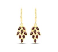 Rafaela Donata Boucles d'oreilles jaune d'or / bordeaux, Taille One Size
