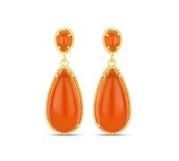 Rafaela Donata Boucles d'oreilles jaune d'or / orange, Taille One Size