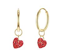 Rafaela Donata Boucles d'oreilles jaune d'or / rouge, Taille One Size