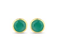 Rafaela Donata Boucles d'oreilles jaune d'or / vert, Taille One Size