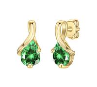 Rafaela Donata Boucles d'oreilles jaune d'or / vert, Taille One Size